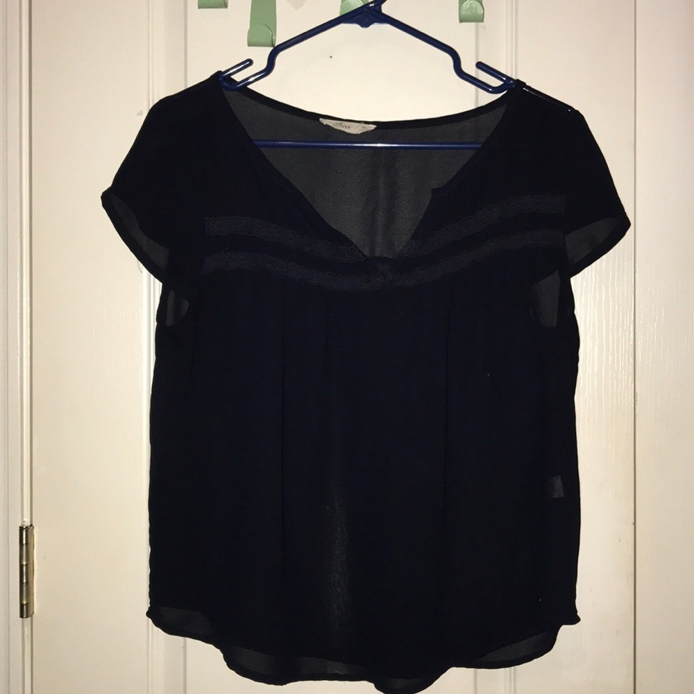 Sheer blue tank top